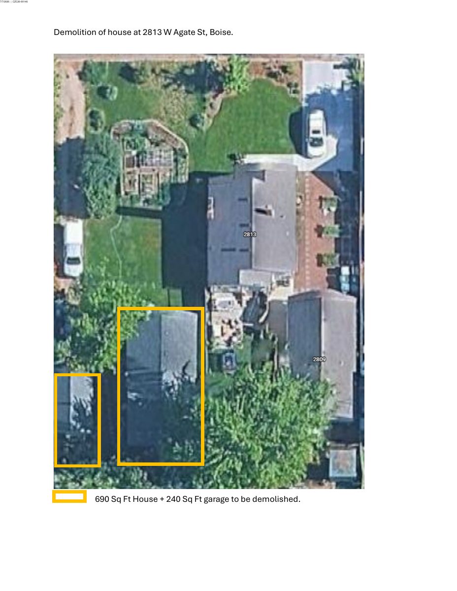 Site plan: Demolition approved for a residential lot of about 0.14 acres