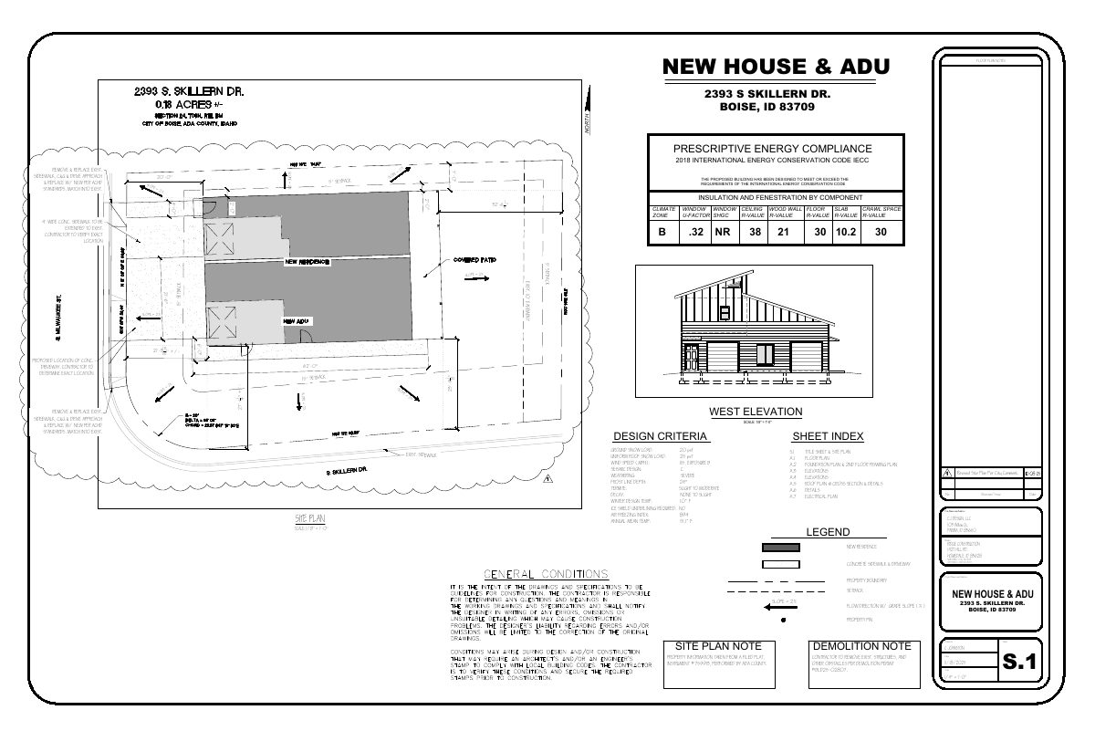 Site plan: New single-family home with attached accessory dwelling unit approved