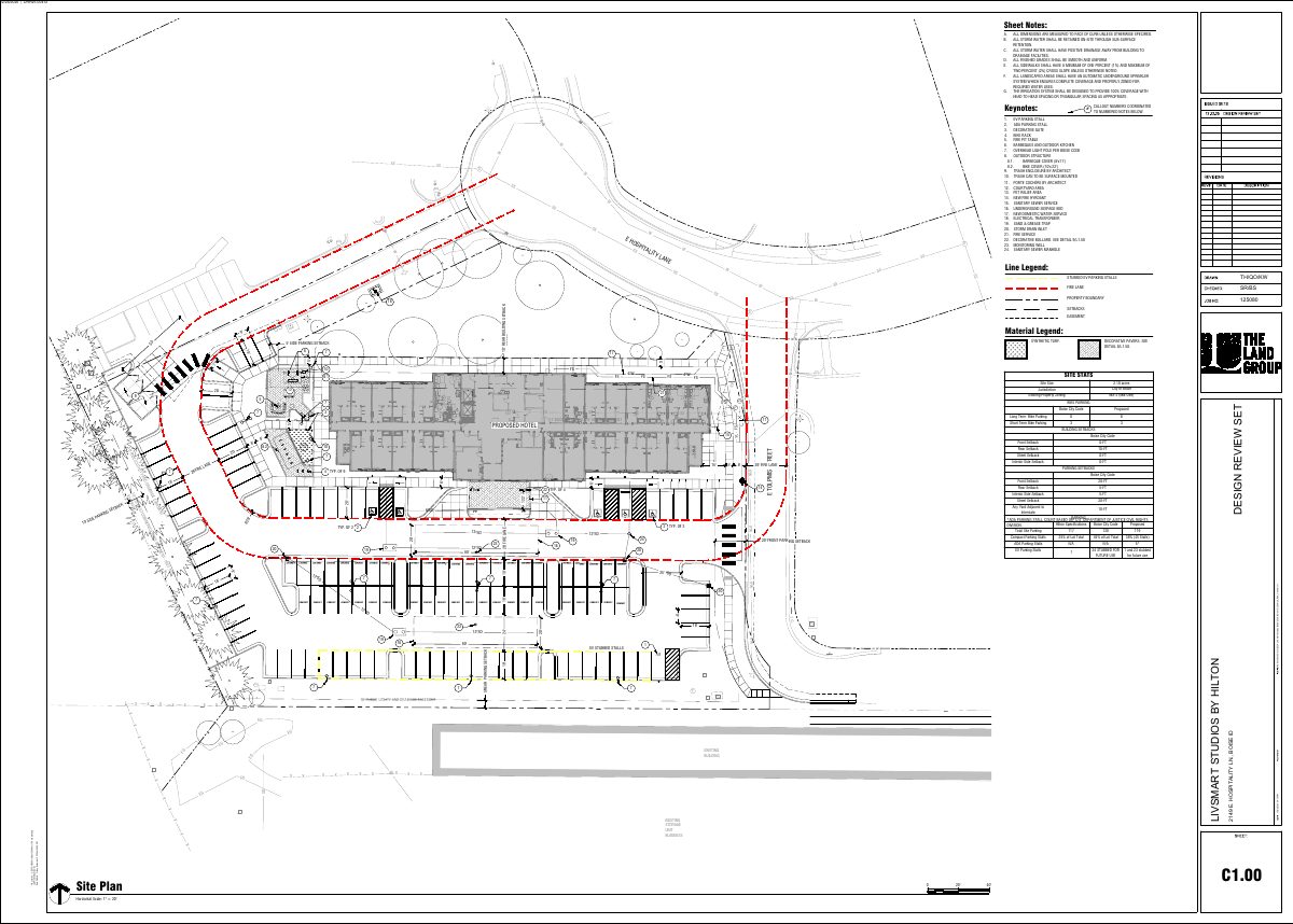 Site plan: Four-story, 121-room LivSmart Studios hotel approved