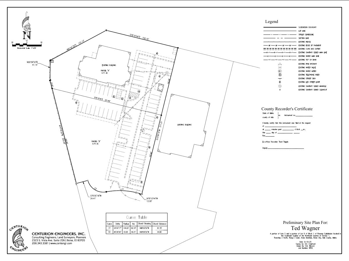 Site plan: Commercial land division on 1.46-acre site approved