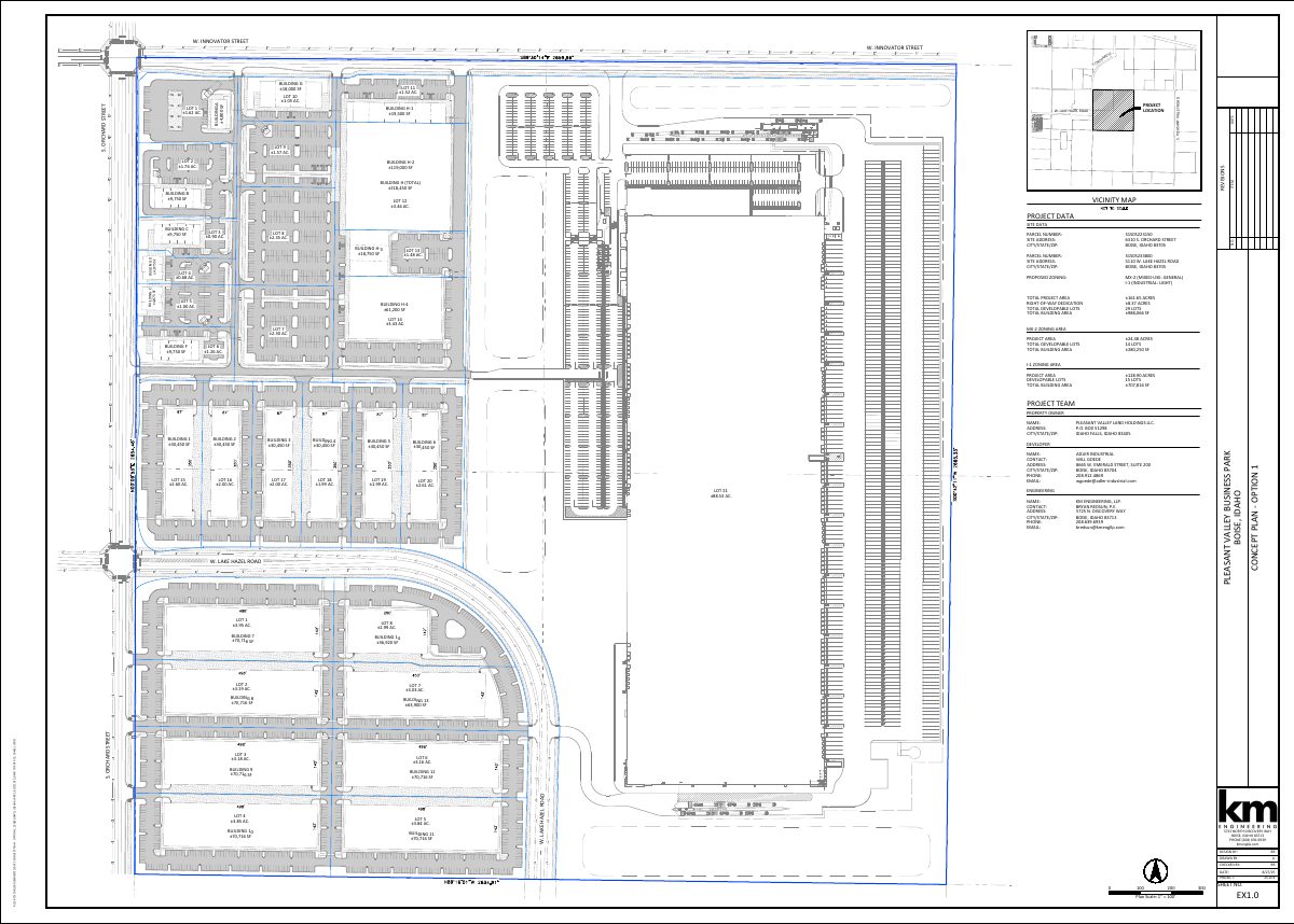 Site plan: Mixed-use and industrial subdivision on about 160 acres approved, with no homes
