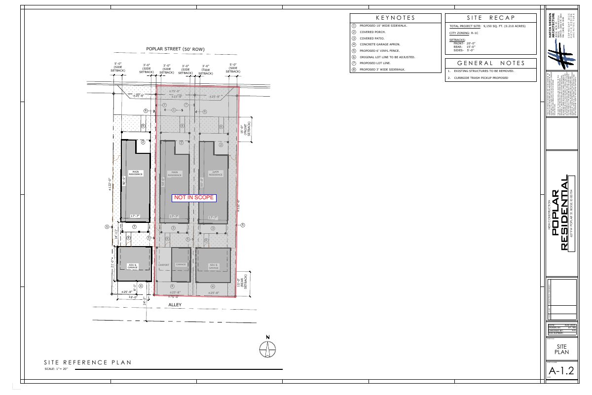 Site plan: Accessory dwelling unit approved, bringing site to 2 homes
