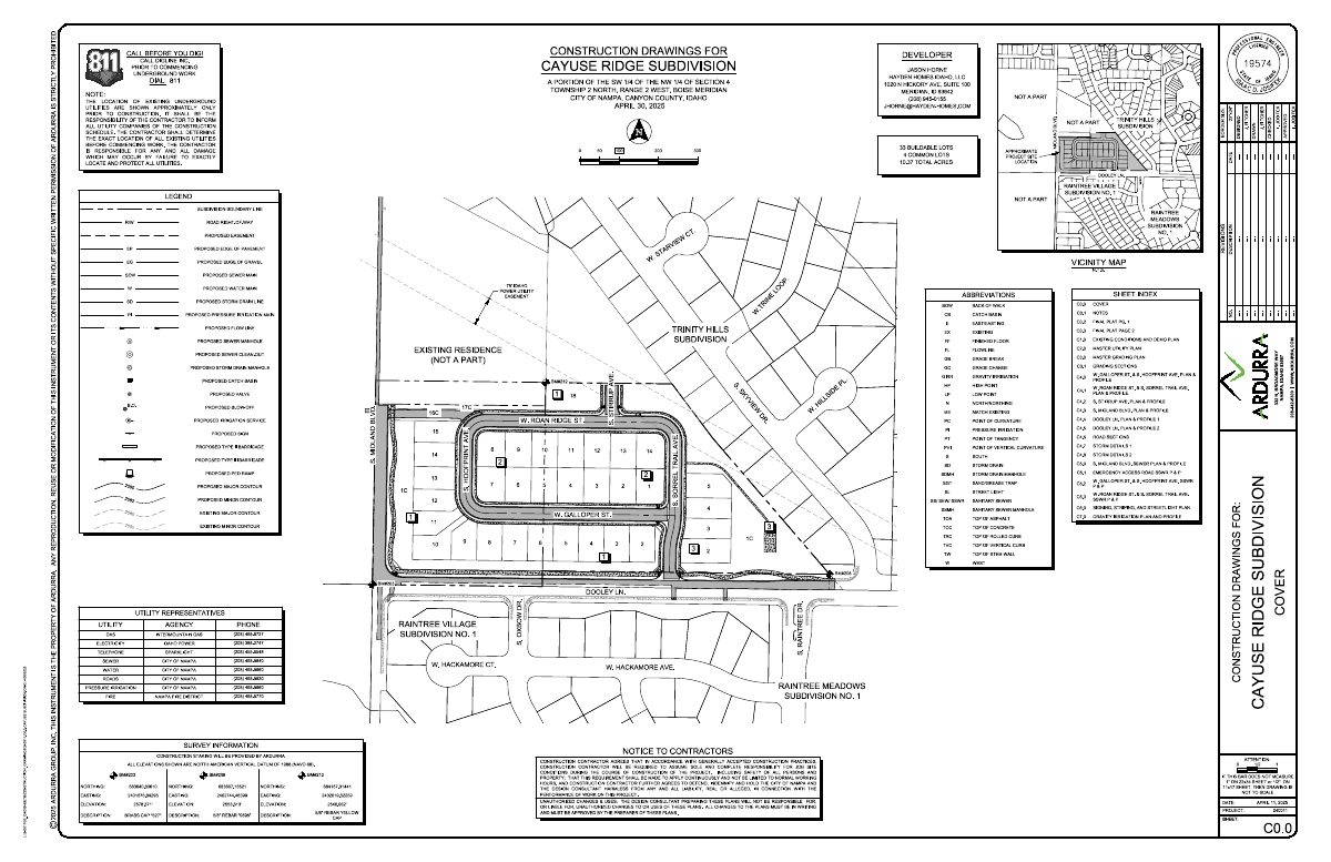 Site plan: Nampa approves 33-home Cayuse Ridge subdivision with conditions