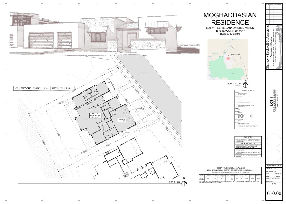 Site plan: Single-family home on 0.34-acre lot approved in Hillside overlay
