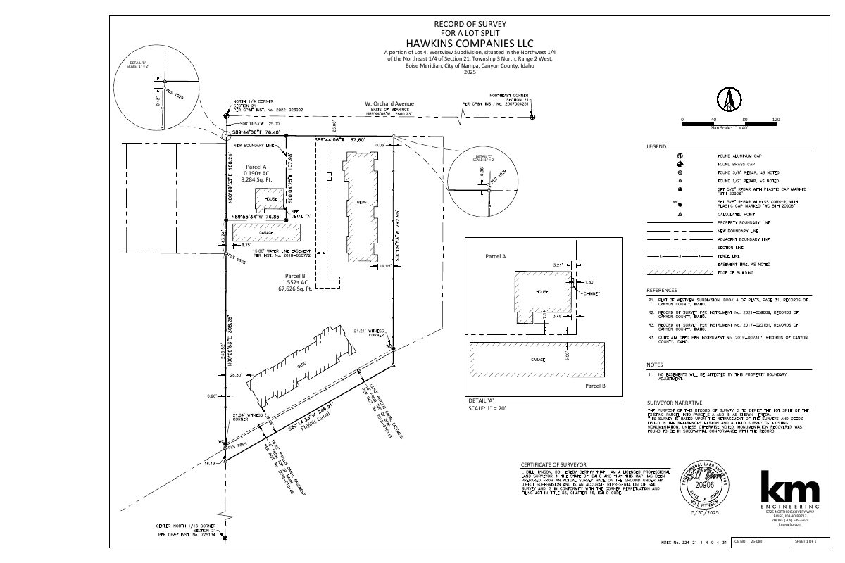 Site plan: Nampa approves lot split separating single-family home from apartment complex