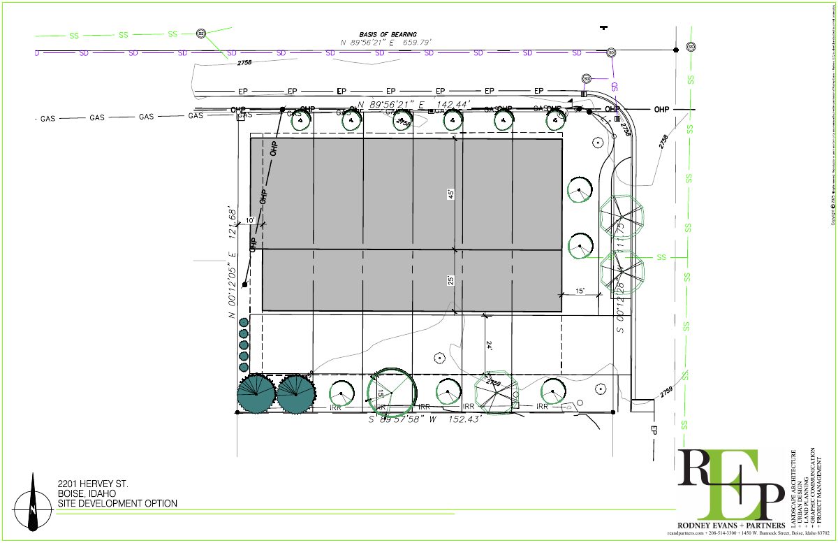Site plan: 16-unit multi-family development proposed on less than half an acre