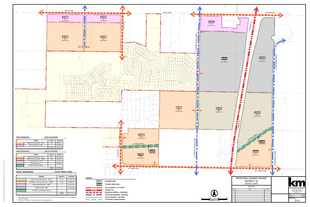 Site plan: 1,800-home mixed-use community on 405 acres of farmland approved with conditions