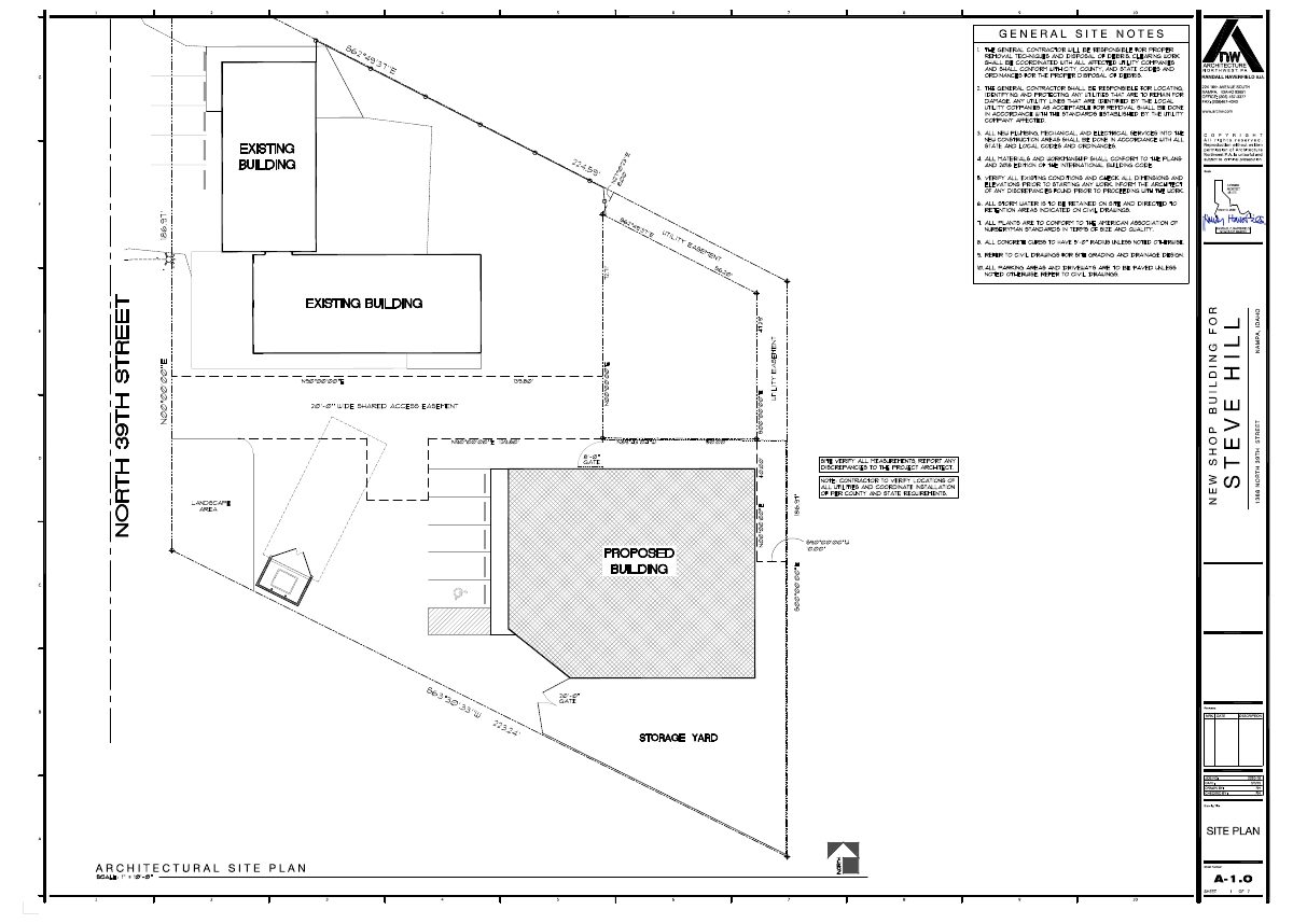 Site plan: 5,280-square-foot metal storage building approved with conditions