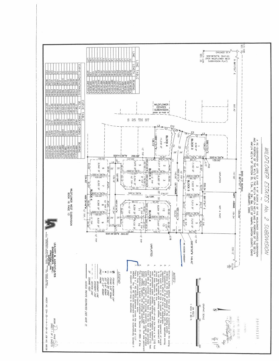 Site plan: Lot split approved to allow a new home on second parcel in Nampa