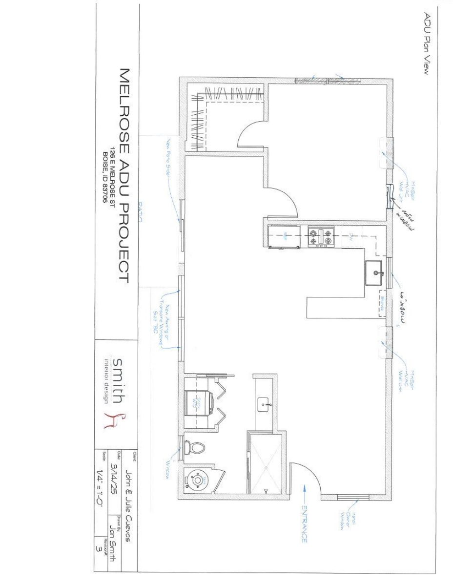 Site plan: Accessory dwelling unit approved on a residential lot of about 0.2 acres