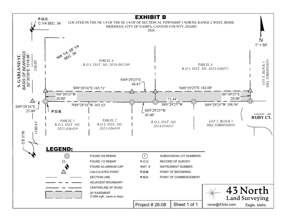 Site plan: Nampa approves lot line change creating two separate residential lots