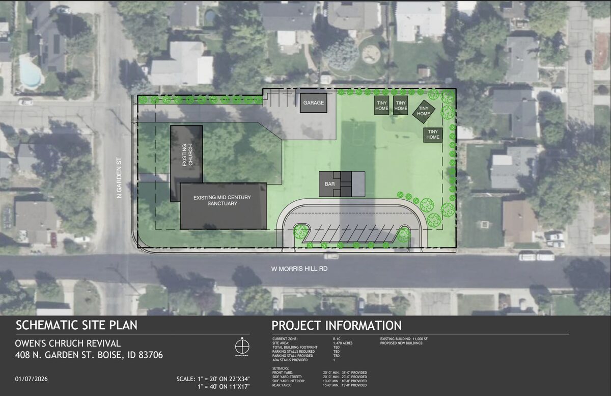 Site plan: Church site in Boise sought for indoor recreation and community events