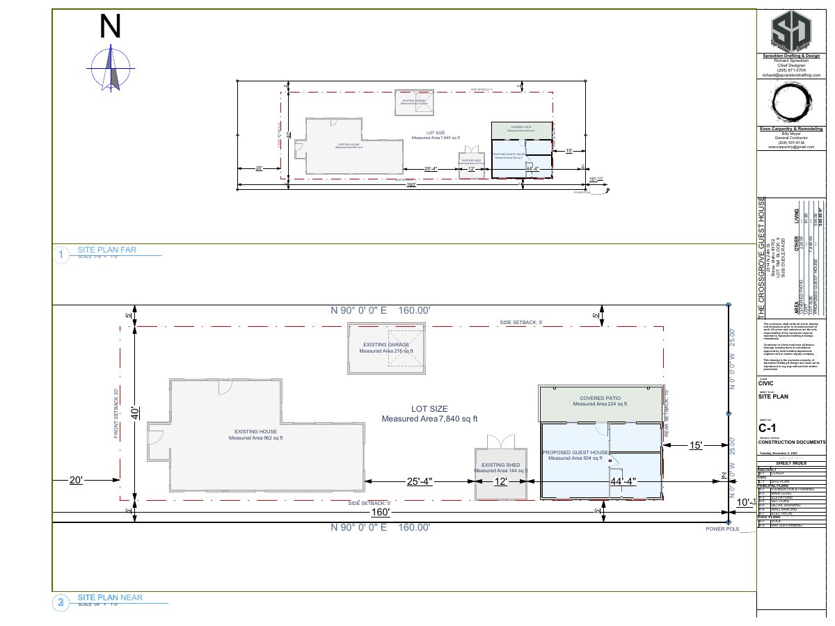 Site plan: 504-square-foot accessory dwelling unit approved for single-family lot
