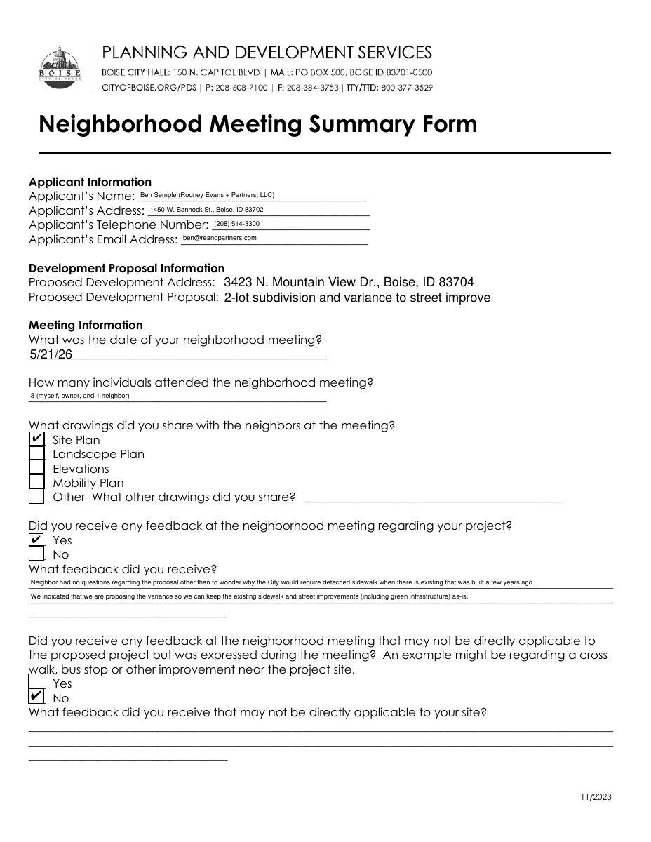 Site plan: Two-lot split proposed to add one new home, with sidewalk variance sought