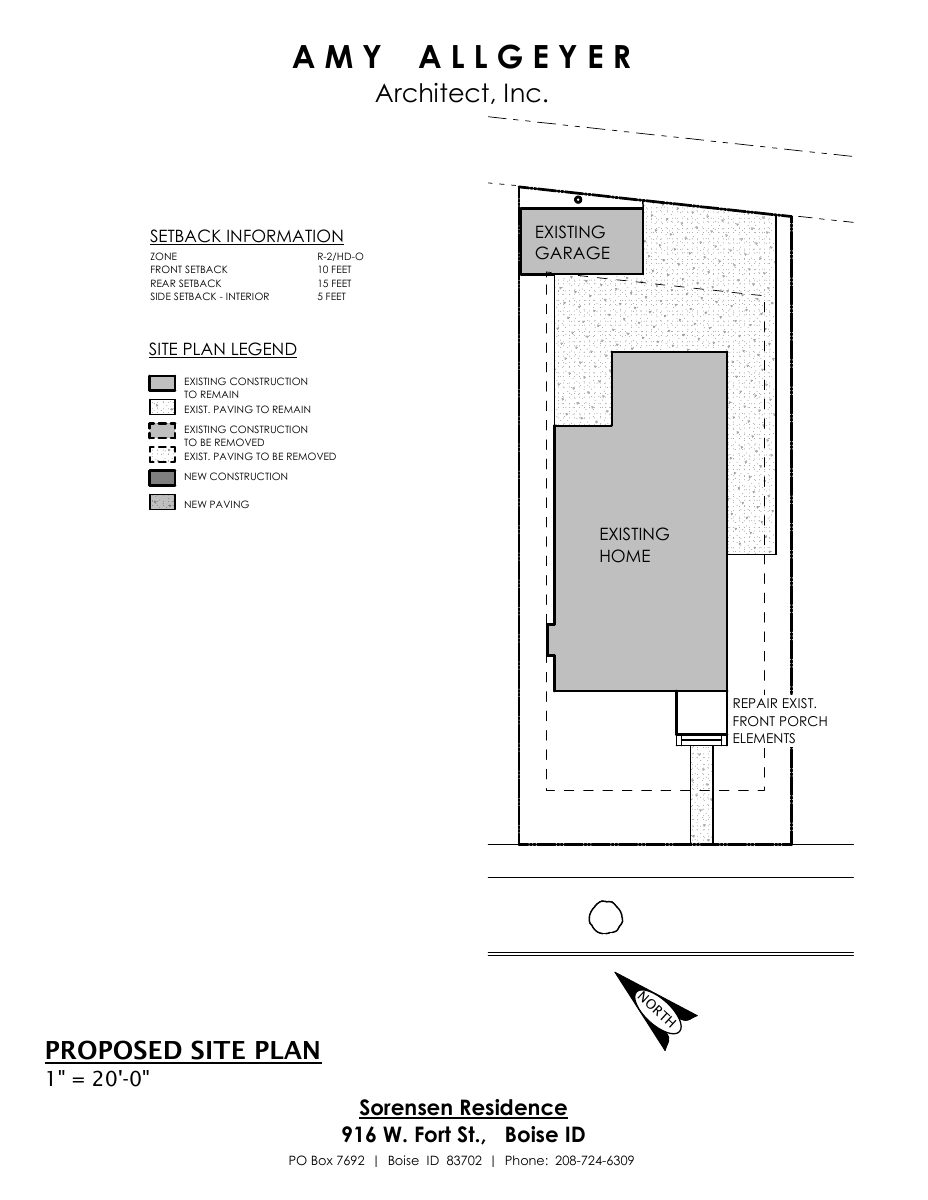 Site plan: Repairs to front porch and rear of historic home approved