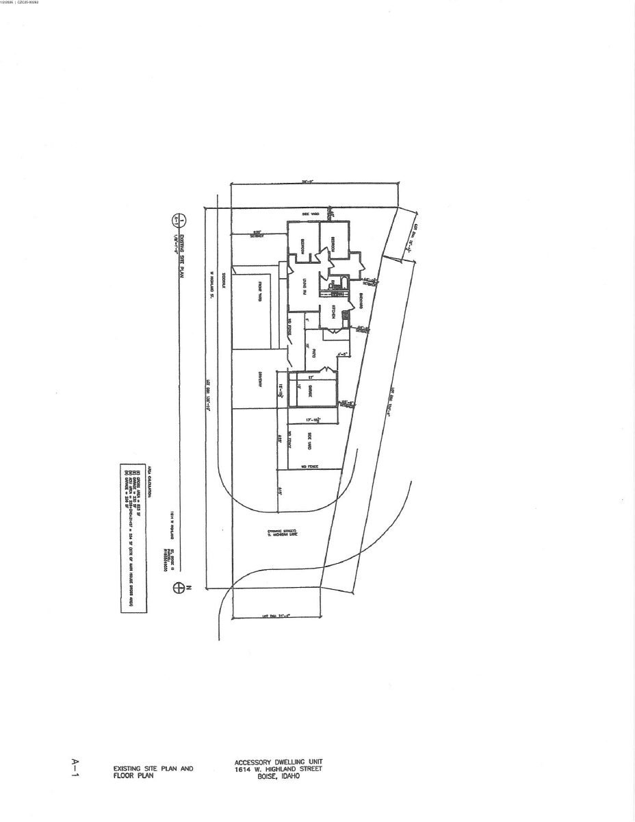 Site plan: Boise approves backyard ADU with garage, with rear setback variance