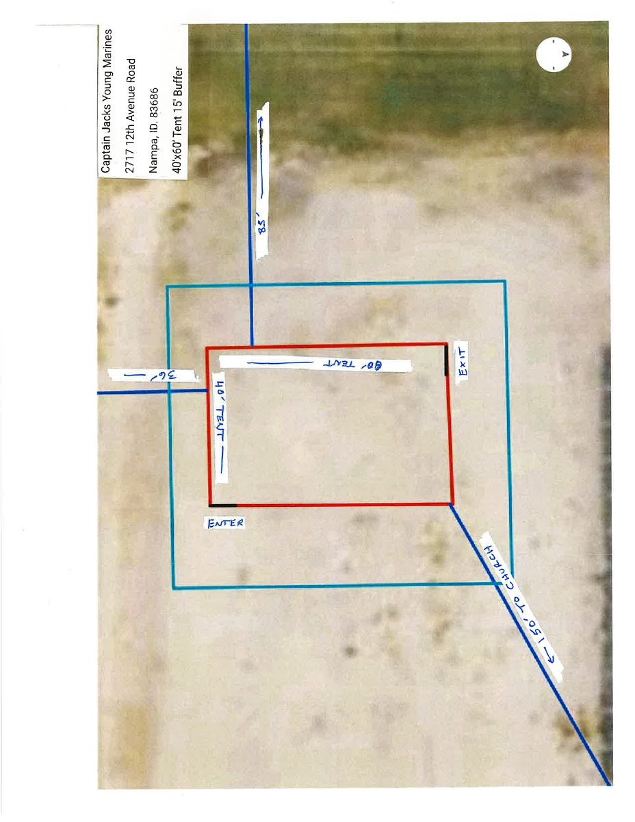Site plan: Temporary fireworks stand proposed in Nampa