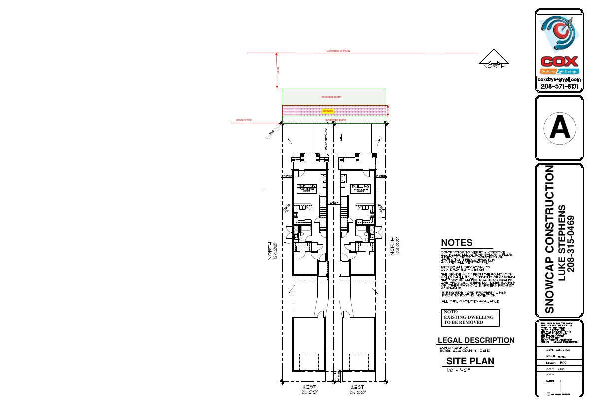 Site plan: Two small-lot homes approved to replace one house