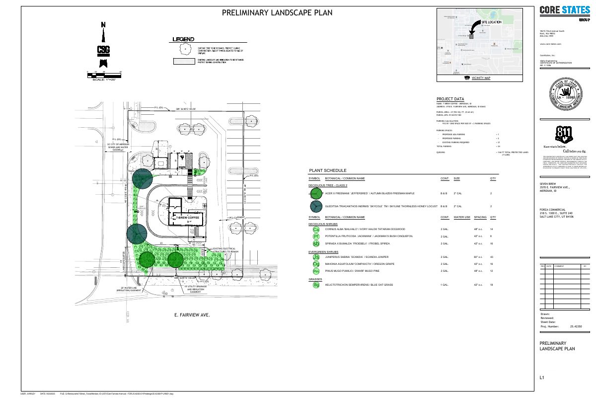 Site plan: Drive-through 7Brew Coffee stand of 912 square feet approved