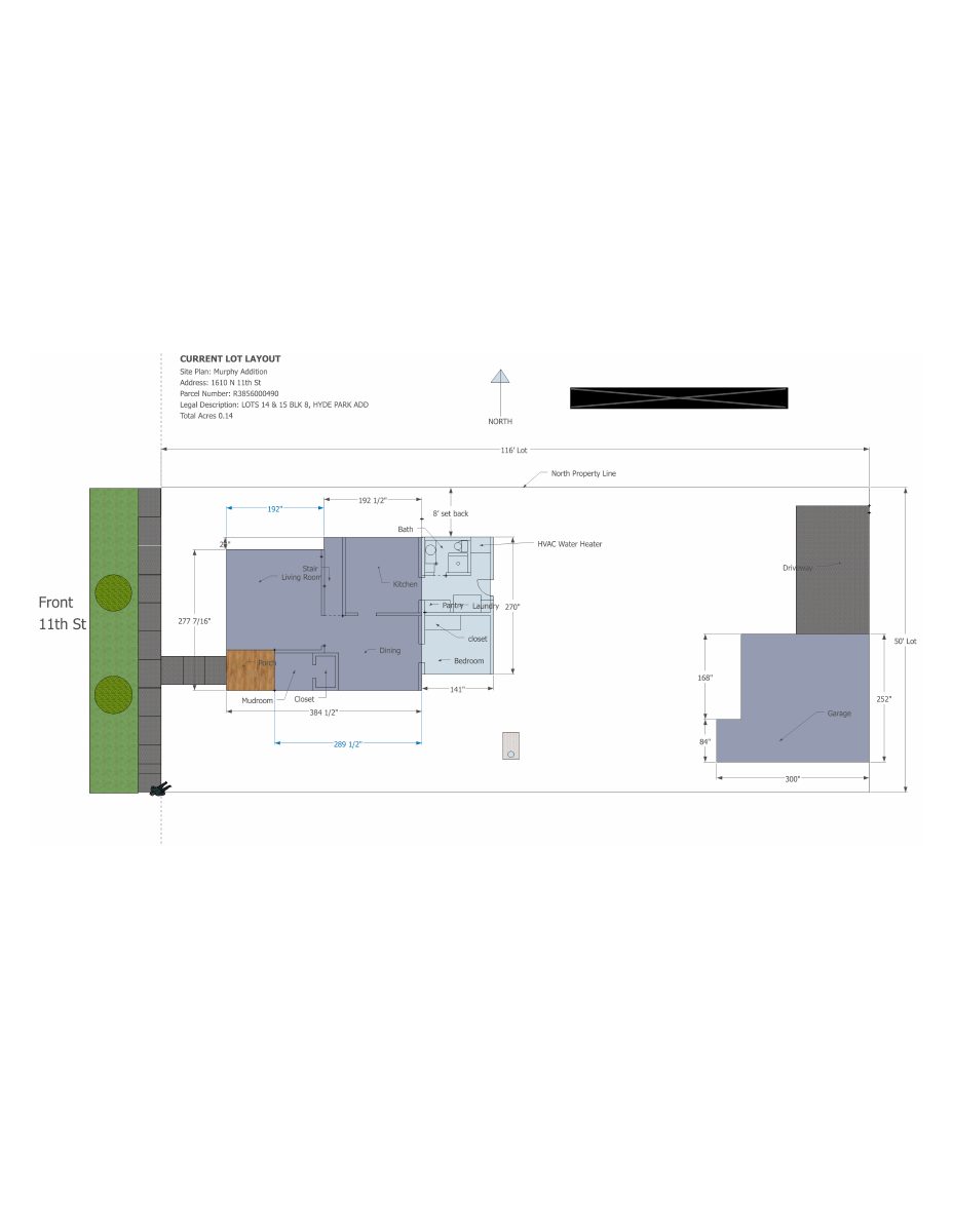 Site plan: Addition to existing home proposed on small residential lot, under city review