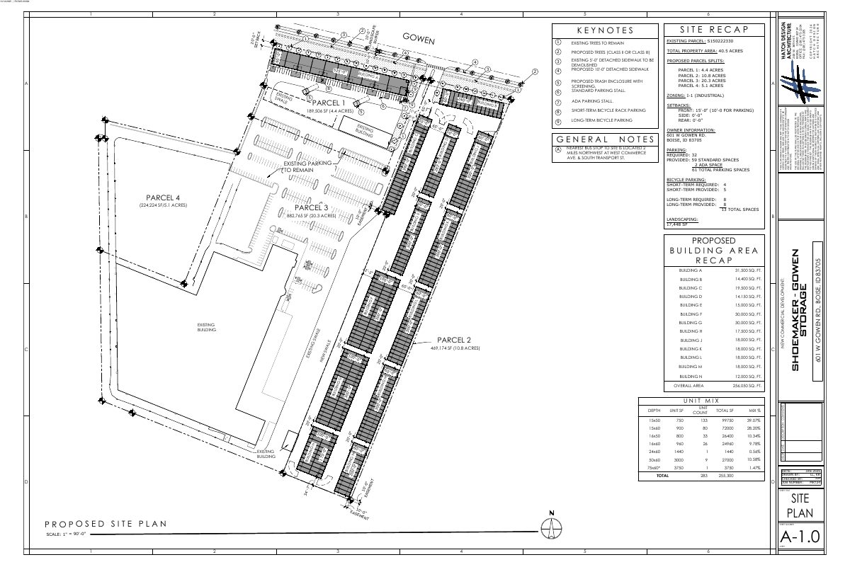 Site plan: Record of survey