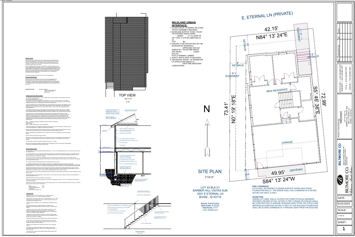 Site plan: Foothills/hillside