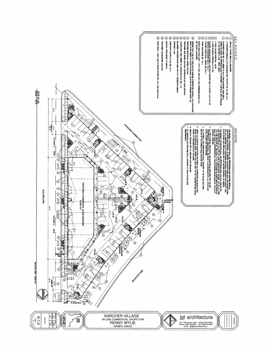Site plan: Lot lines adjusted on commercial parcel in Nampa, no new construction
