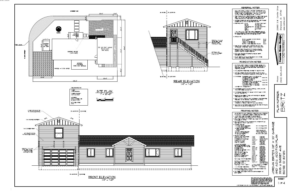 Site plan: One-bedroom accessory dwelling unit above new garage approved with conditions
