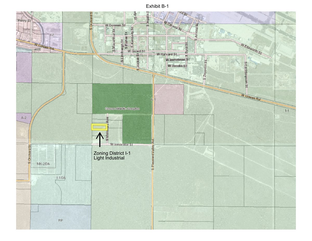 Site plan: Outdoor storage site under review for water supply approval