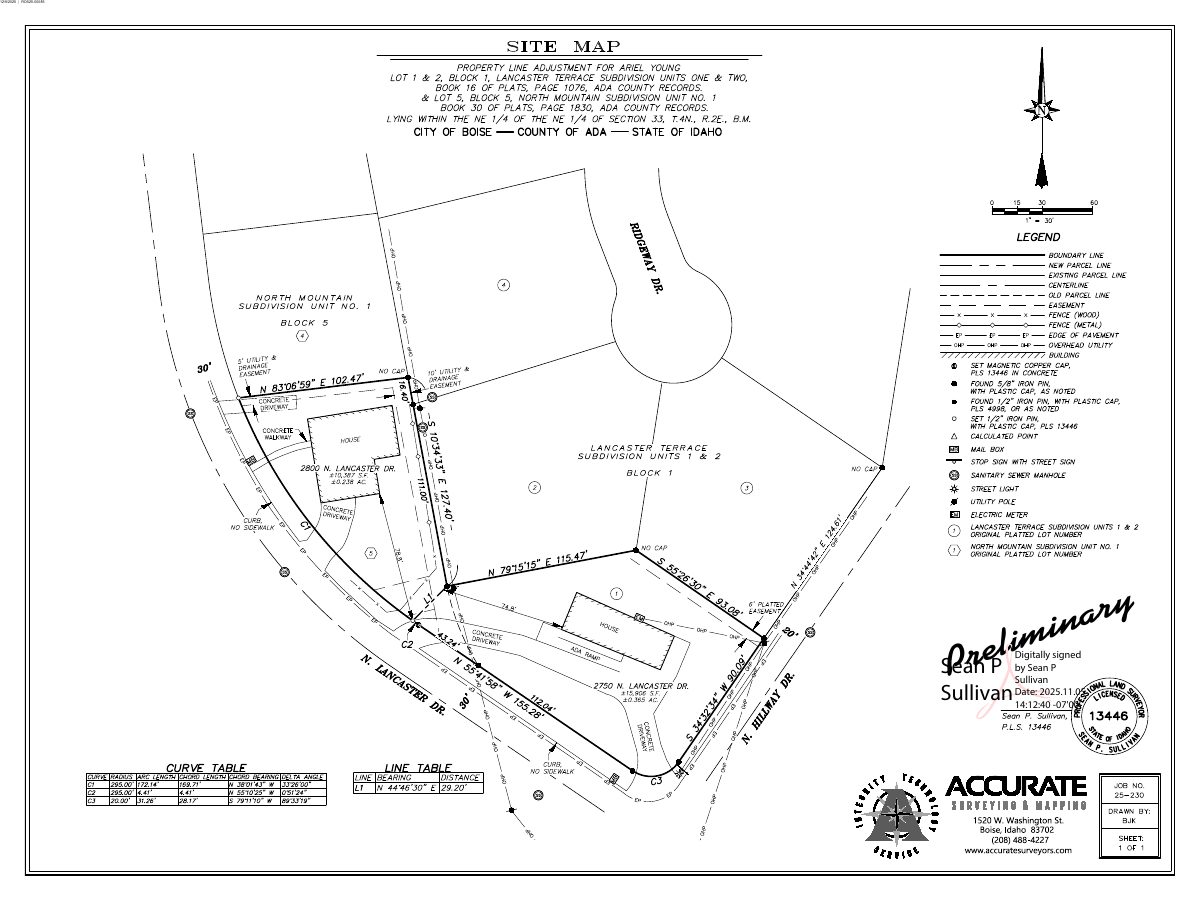 Site plan: Record of survey