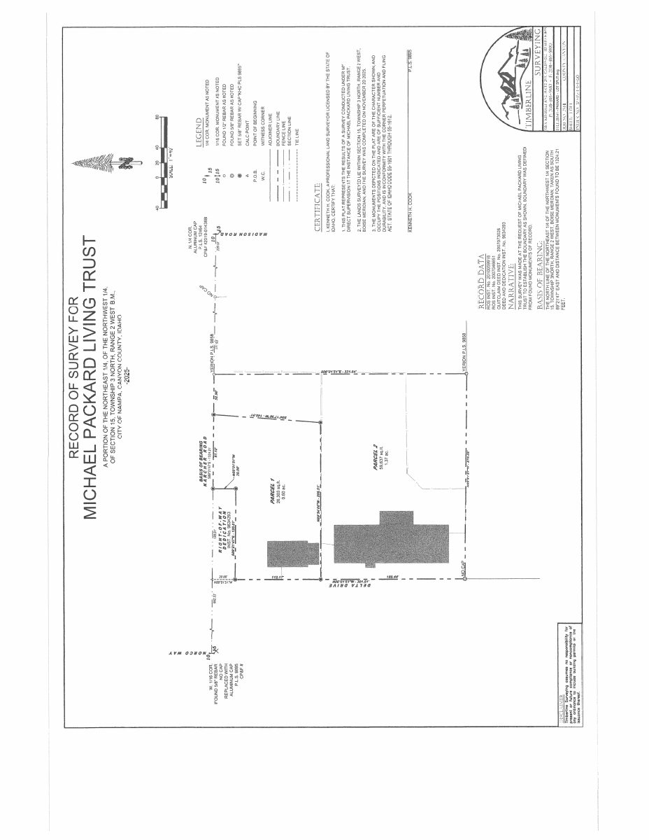 Site plan: Property boundary adjustment sought for industrial lot in Nampa