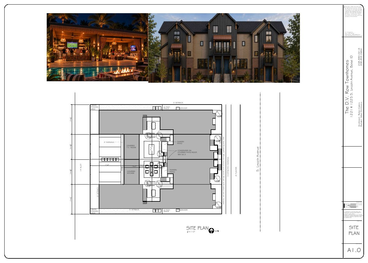 Site plan: Multi-story building with daylight basement proposed in early city concept review
