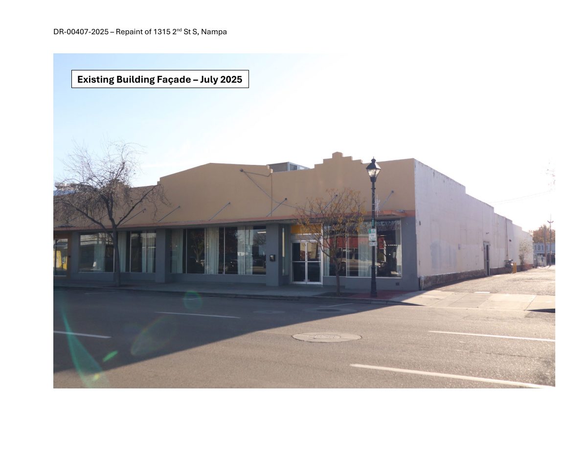 Site plan: Facade repaint and repairs approved for commercial building