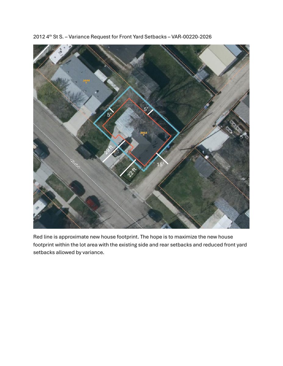 Site plan: Variance approved to rebuild single-family home closer to street