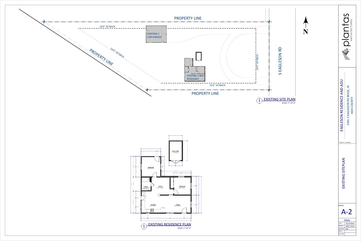 Site plan: New single-family home and converted accessory unit approved on 0.59-acre lot