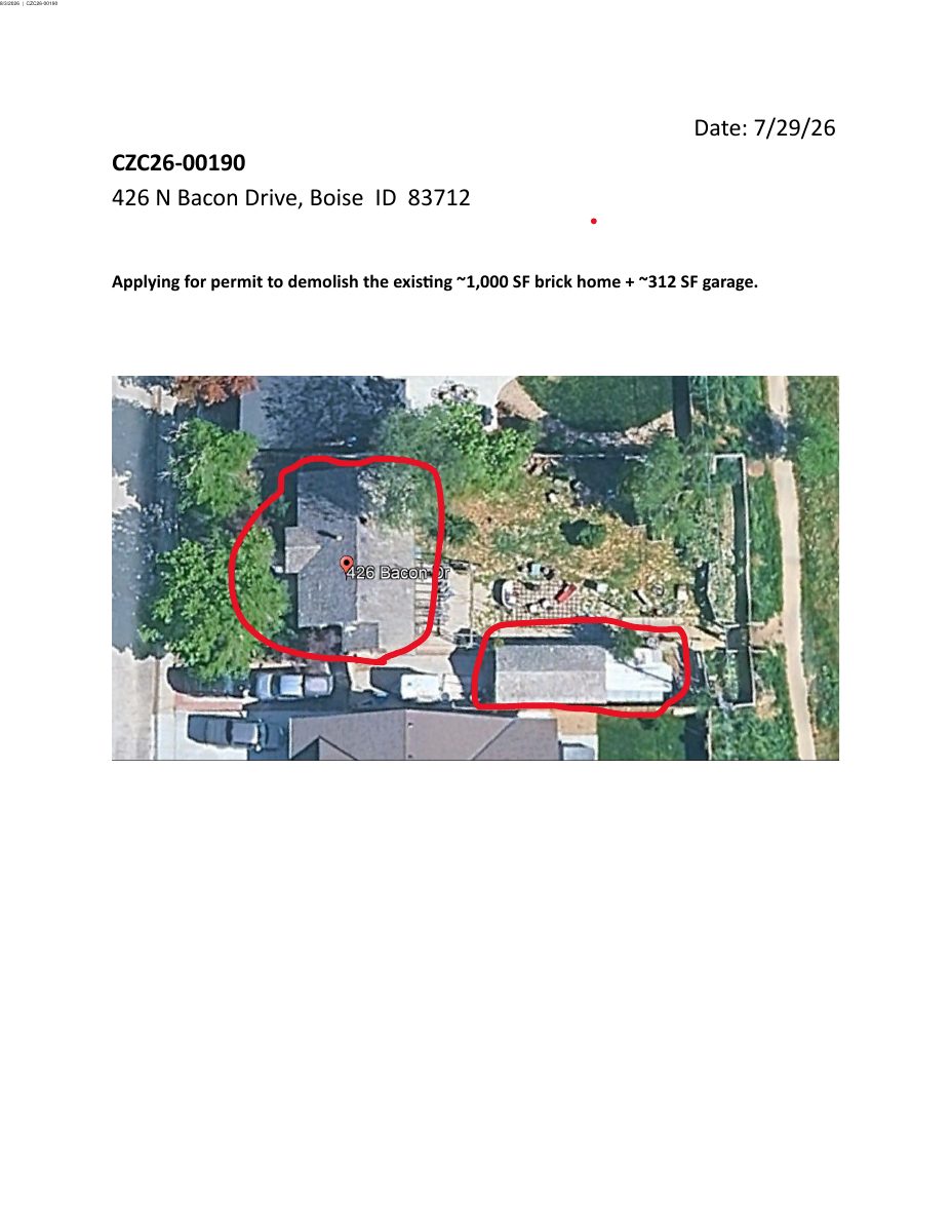 Site plan: Demolition of single-family house and garage approved with conditions