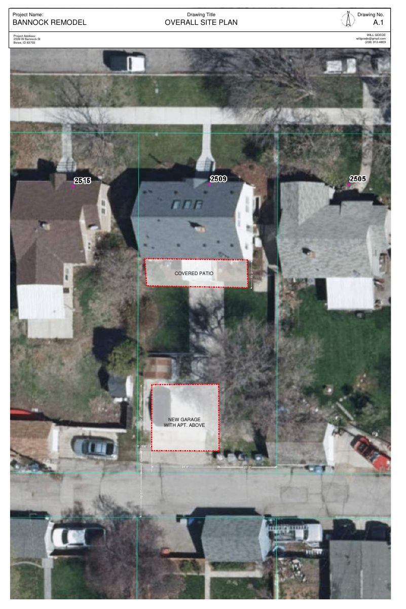 Site plan: Apartment above detached two-car garage approved