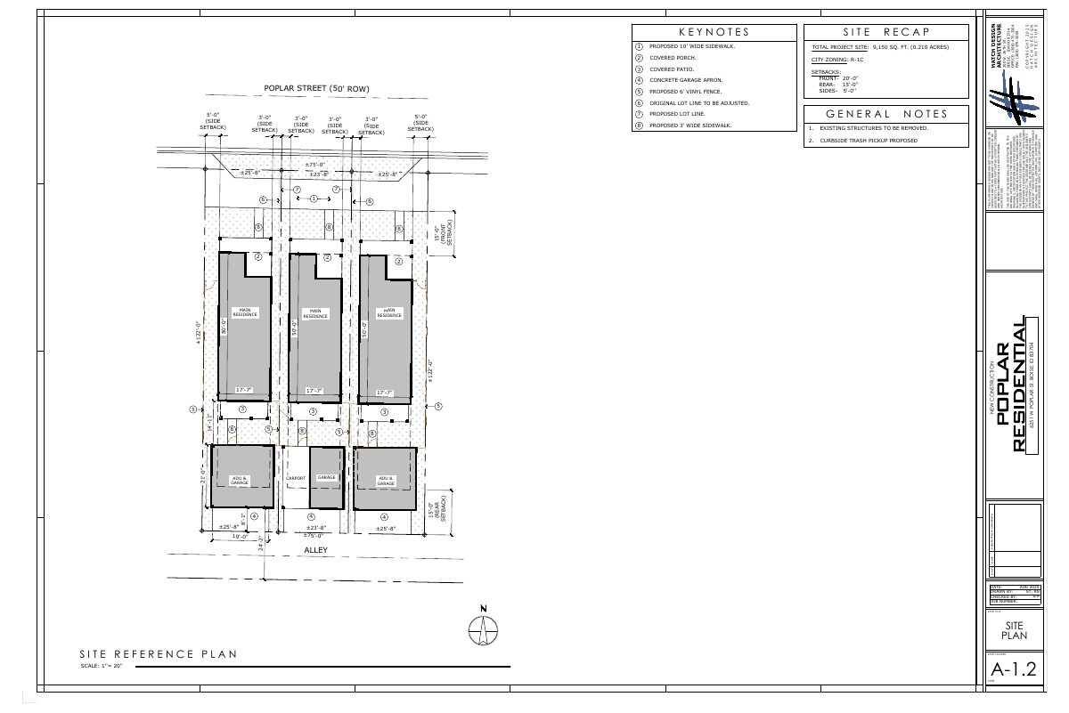 Site plan: Accessory dwelling unit approved, bringing site to two homes