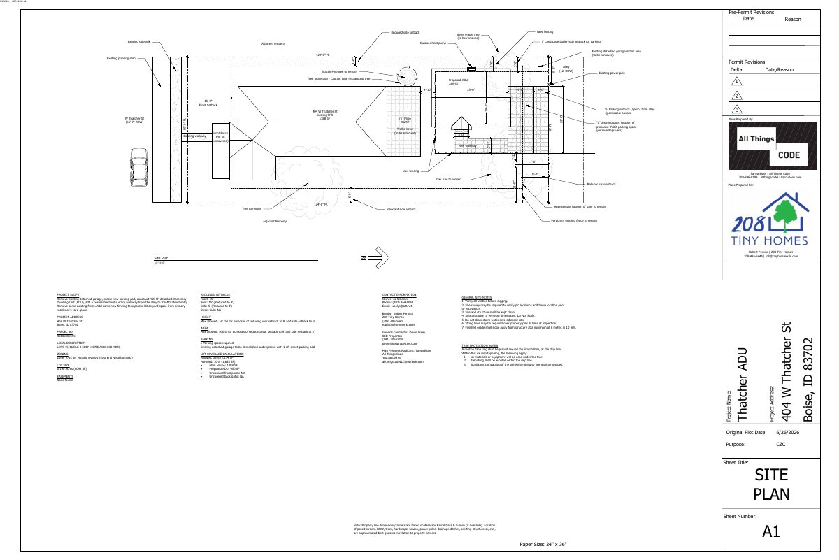 Site plan: 450-square-foot backyard cottage approved with conditions