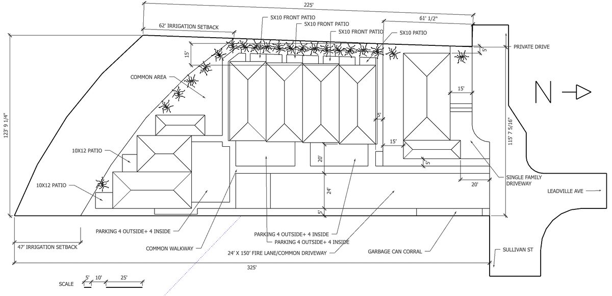 Site plan: 13 homes proposed in minor land division and residential development