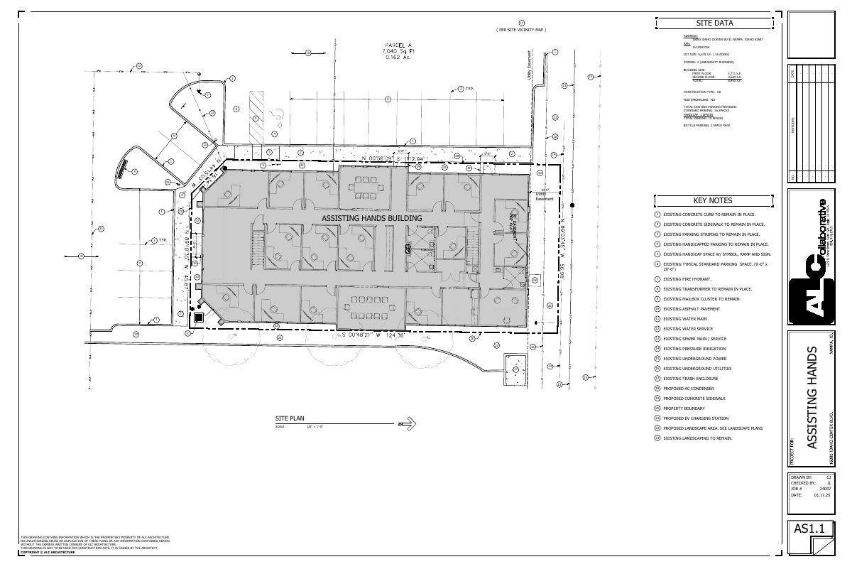 Site plan: 8,400-square-foot two-story office building approved with conditions