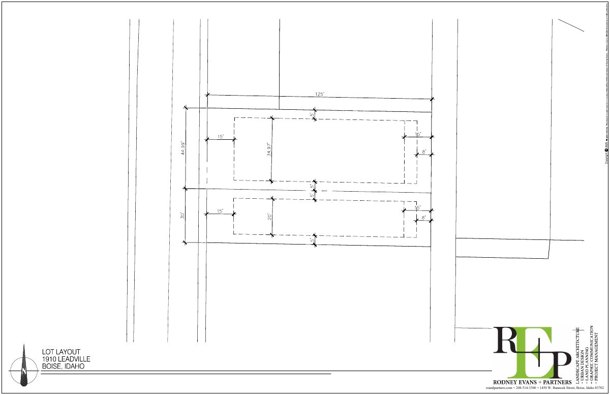 Site plan: Two-lot subdivision with 2 homes approved by Boise City Council