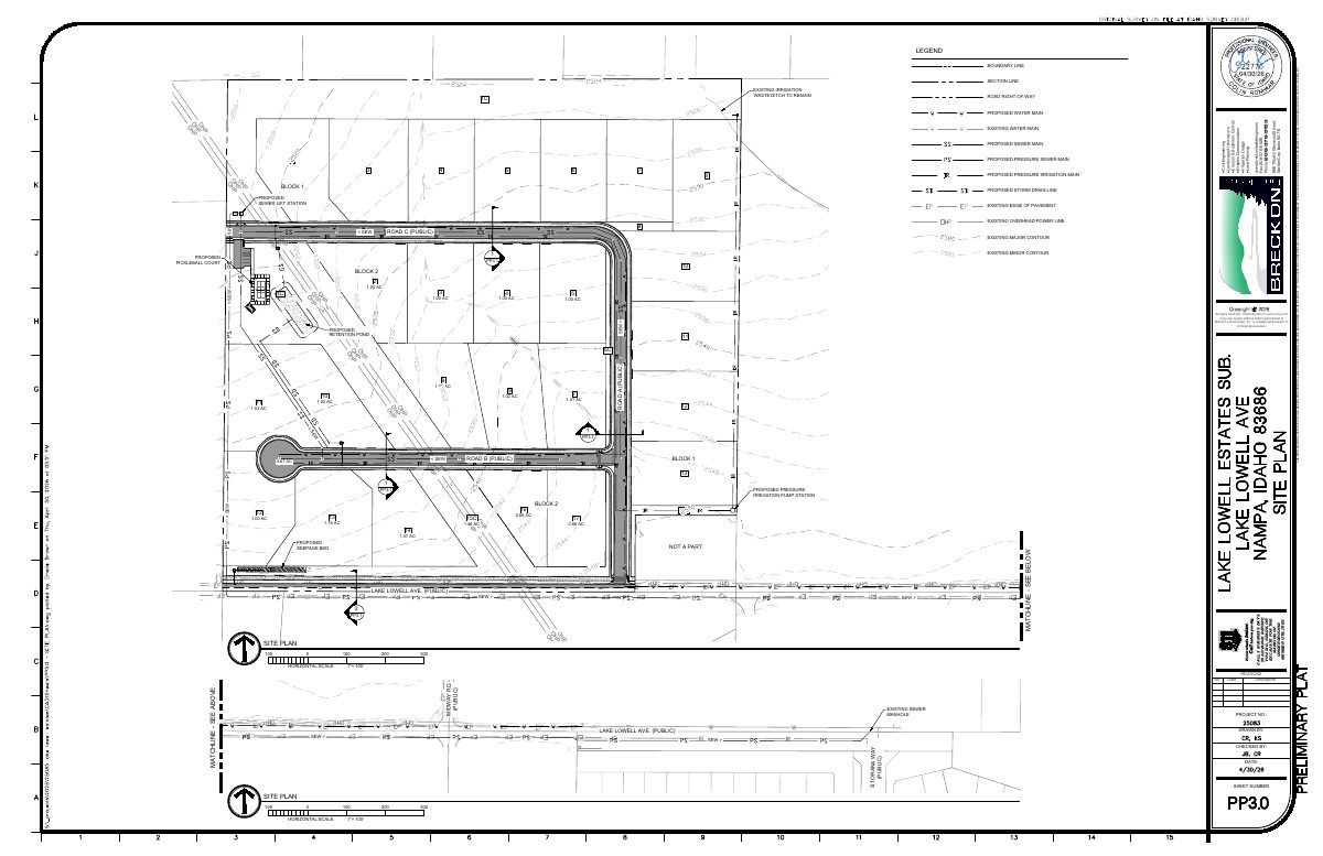 Site plan: 25-home subdivision on about 39 acres of farmland proposed for annexation into Nampa