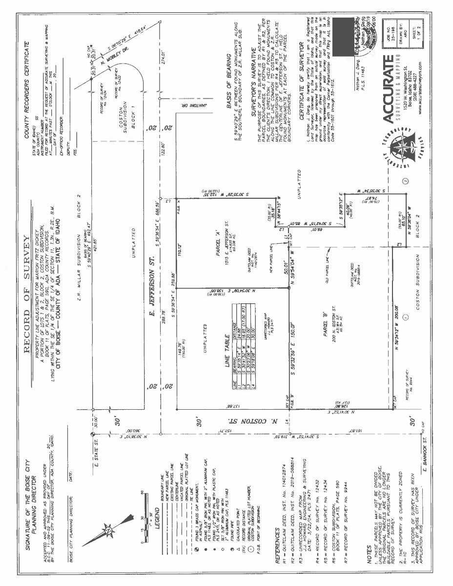 Site plan: Property line adjustment between two single-family homes approved