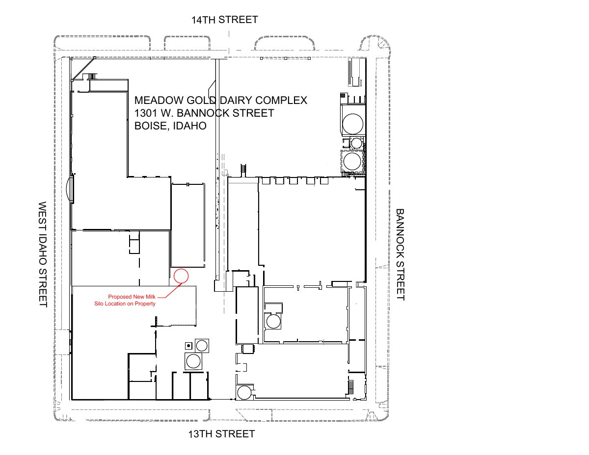 Site plan: Meadow Gold Dairy seeks to add 40,000-gallon milk silo, about 51 feet tall