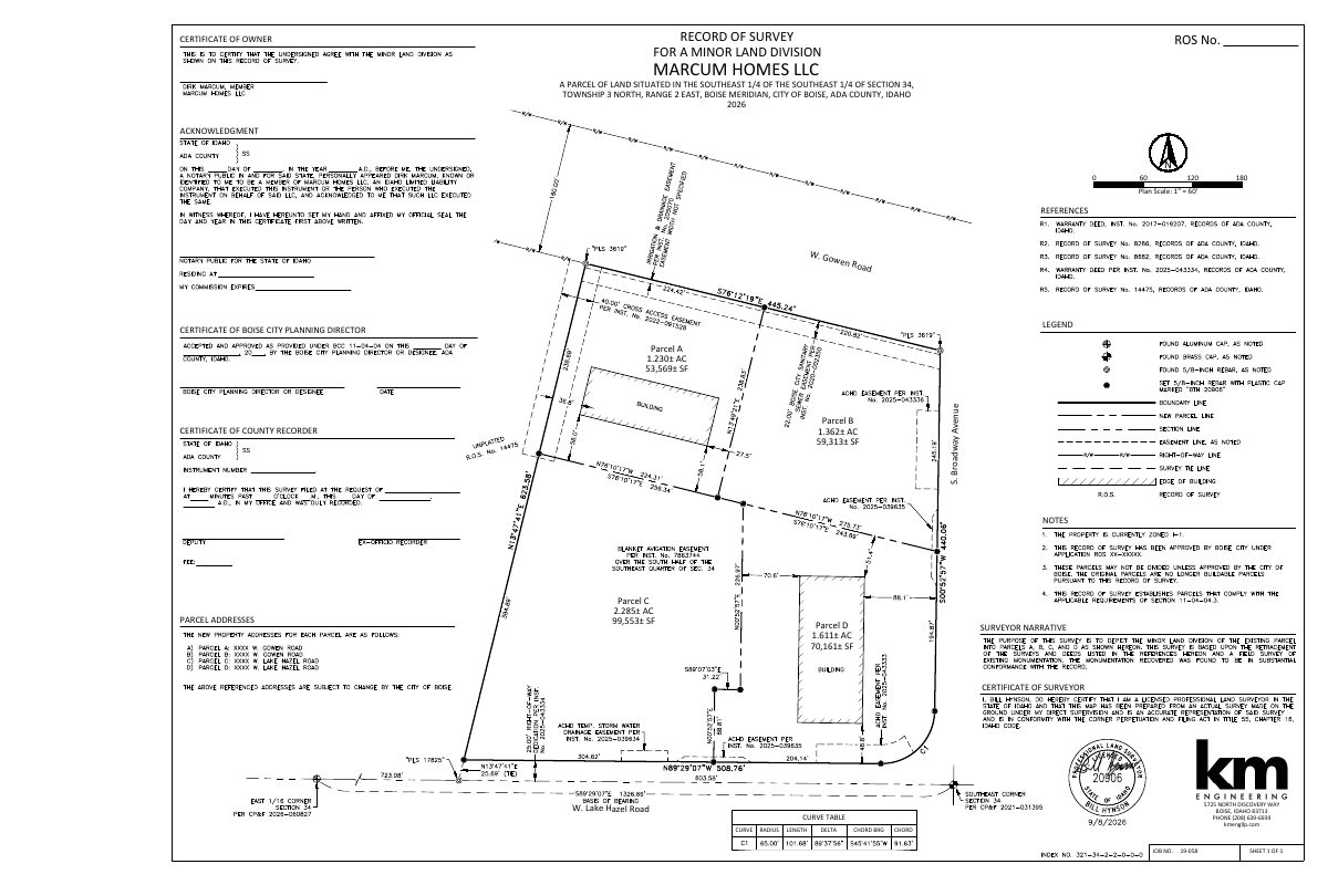 Site plan: Split of 6.45-acre industrial site into separate lots proposed