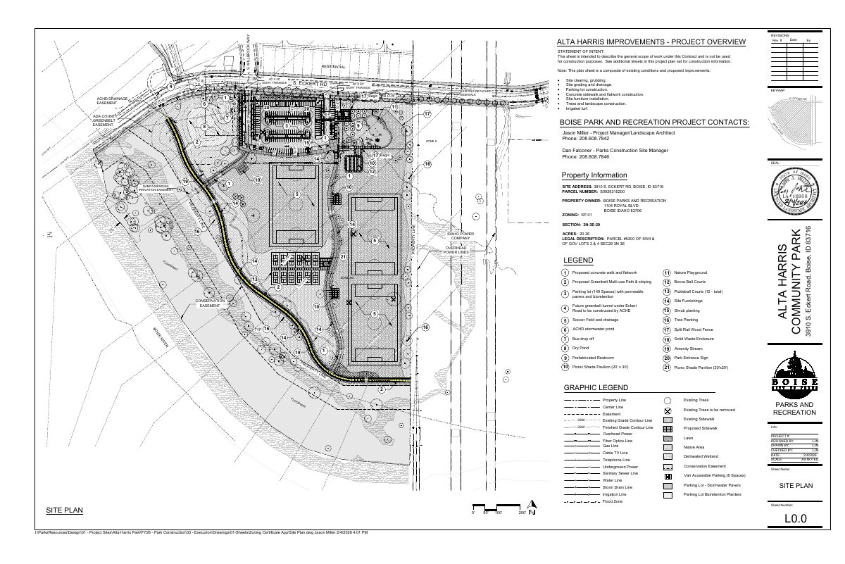 Site plan: Second phase of future public park approved on 20-acre site
