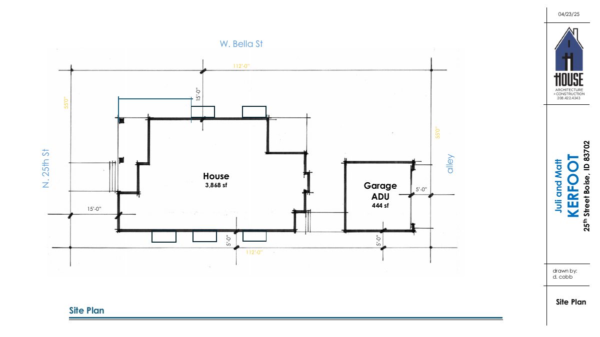 Site plan: New single-family home with accessory dwelling unit approved in historic district