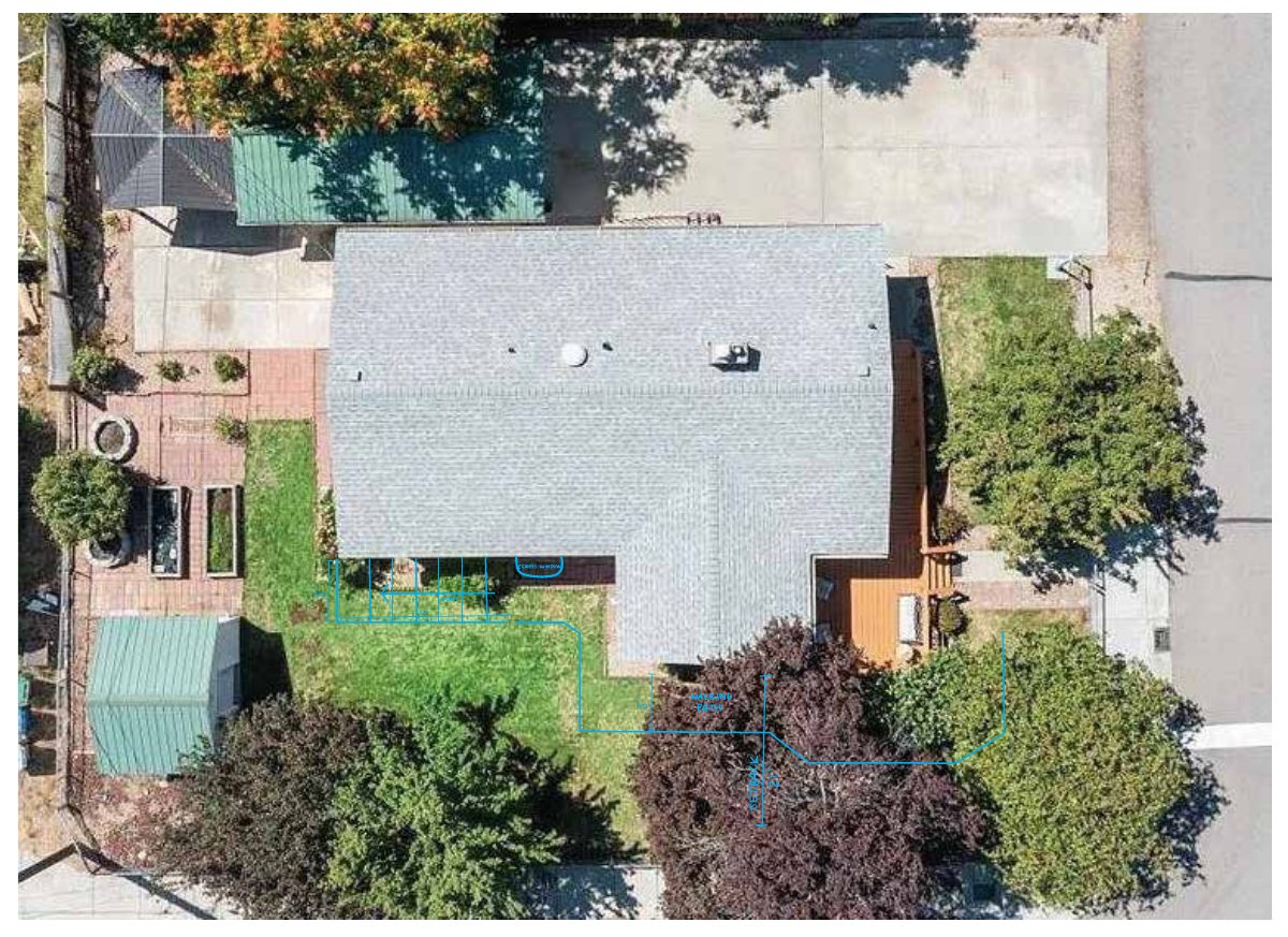 Site plan: Basement apartment in existing home approved as accessory dwelling unit