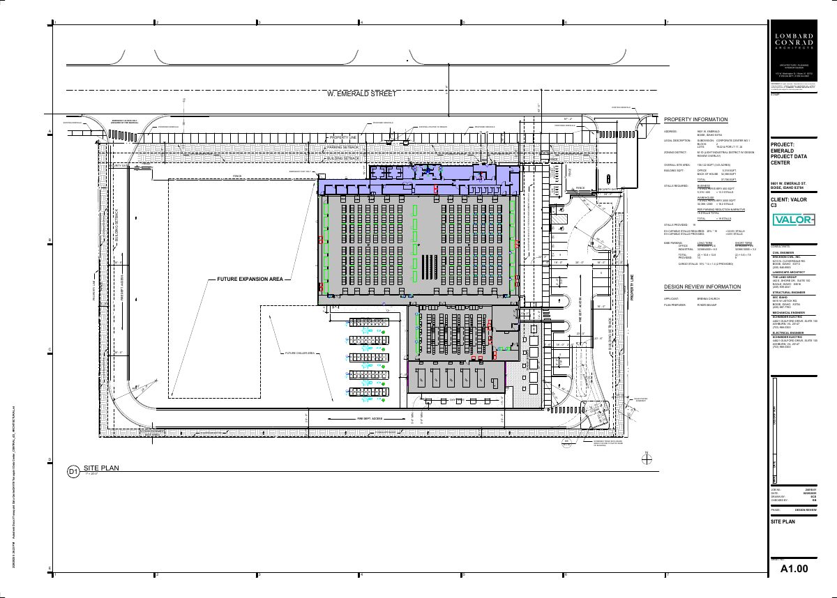 Site plan: Data center on 3.64-acre site approved in Boise design review